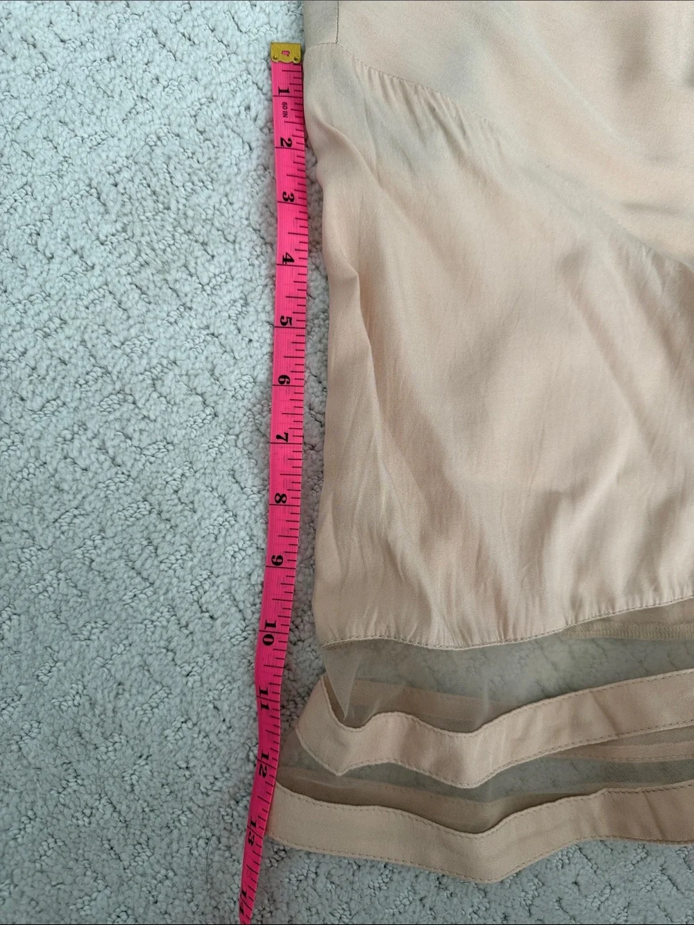 Beige‎ swim suit coverup with tassel detail